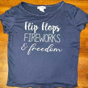 Cropped 4th of July tee
